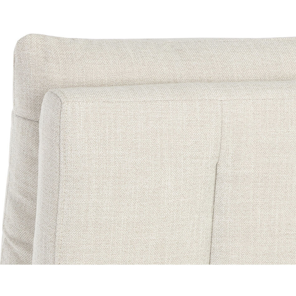 Glenrose Effie Linen Wheeled Dining Chair, Wheeled